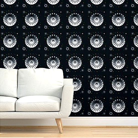 Rowan Wallpaper Black BG